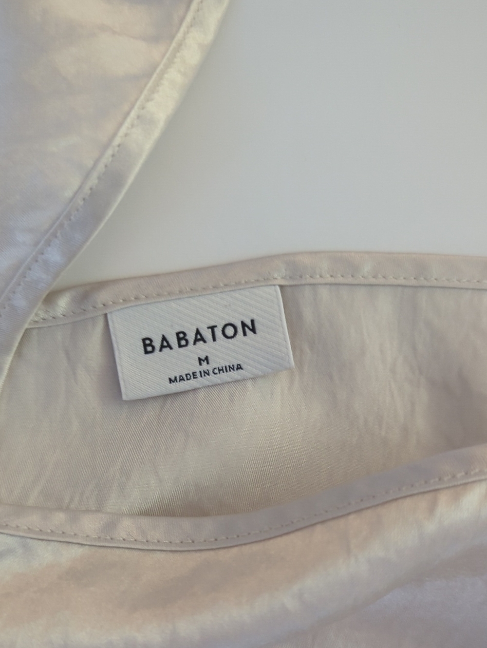 Babaton Caspar Satin Dress Satin V-Neck Slip Dress in Ivory Size M - Picture 7 of 7